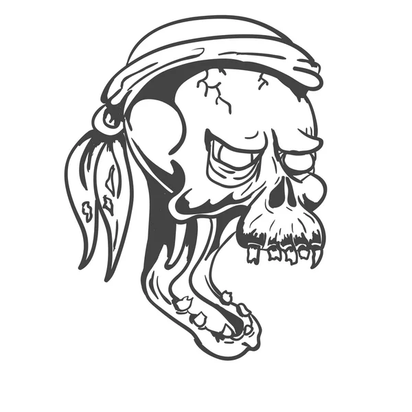 頭蓋骨分離手描きベクトル イラスト eps 10 — ストックベクタ