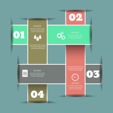 Soyut kağıt renk infografics illüstrasyon eps 10 vektör