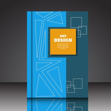 Geometrik kompozisyon A4 broşür başlık sayfası eps10 ve soyut