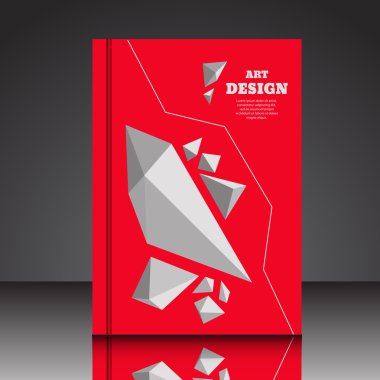 Soyut kompozisyon metin çerçevesi yüzey kırmızı A4 broşür başlık sh