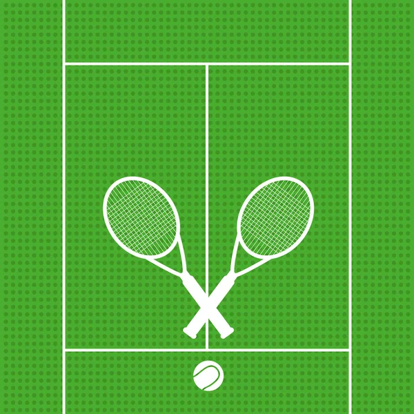 Raquetas de tenis de fondo con signo de pelota icono deporte símbolo vect — Archivo Imágenes Vectoriales