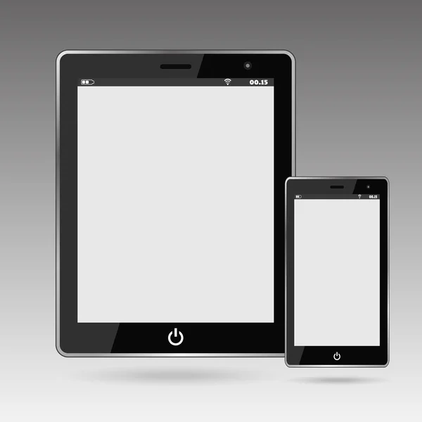 Tabletový počítač a smartphone vektorové eps 10 obrázek — Stockový vektor