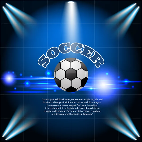 Abstract blauw licht voetbal voetbal achtergrond EPS-10 vector ziek — Stockvector