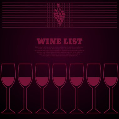 Konsept tasarımı menü parti alkol bar kokteyl veya şarap li içecekler