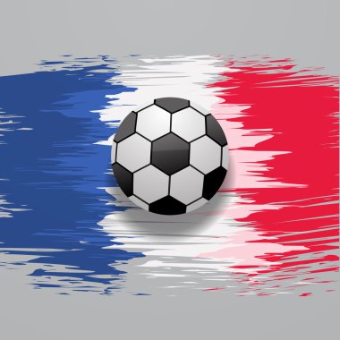 Fransa Futbol Şampiyonası ile top ve Fransa bayrak renkleri ep