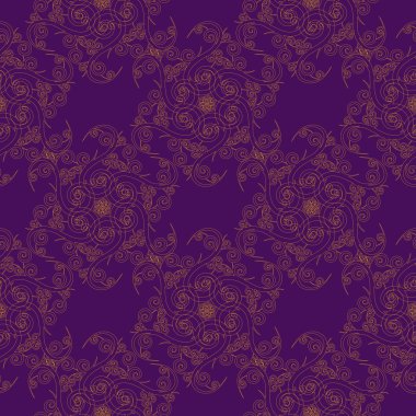 Desen menekşe sarı mandala vektör eps 10 soyut