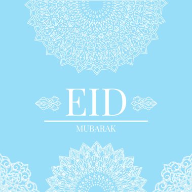 Floral decorated beautiful greeting card for muslim community fe clipart