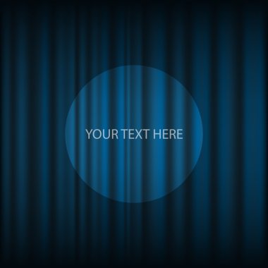 Mavi tiyatro perdesi vektör eps 10