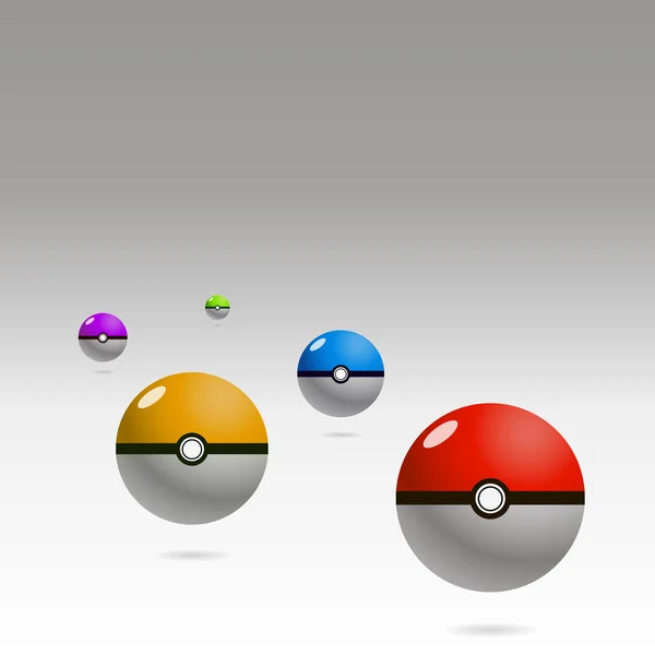 Cor pokeball vetor ilustração eps 10 — Vetor de Stock