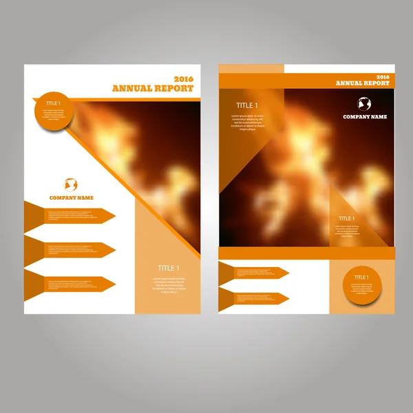 Orange Jahresbericht Broschüre Flyer Vorlage Design eps1 — Stockvektor