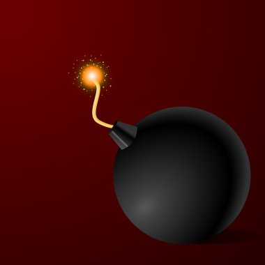 Küçük yuvarlak bomba patlayan ışık vektör çizim eps boom 