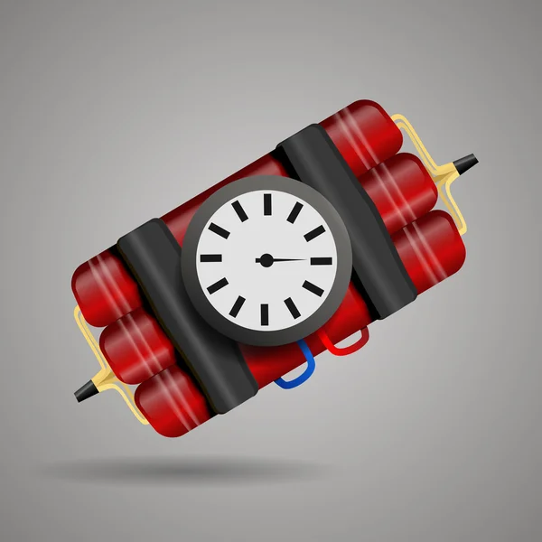 Bomba con reloj temporizador vector ilustración eps 10 — Vector de stock