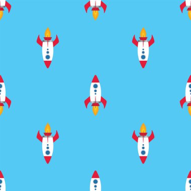 Roket silueti ile kusursuz desen 10 vektöre ulaşır