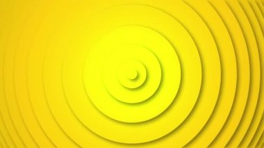 Tam HD ışık, güneşli sarı eğimli, pürüzsüz arka plan animasyonlu 3d çember, sunum için en az animasyon için halka