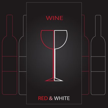 Vektör güzellik şarap harita illüstrasyon eps