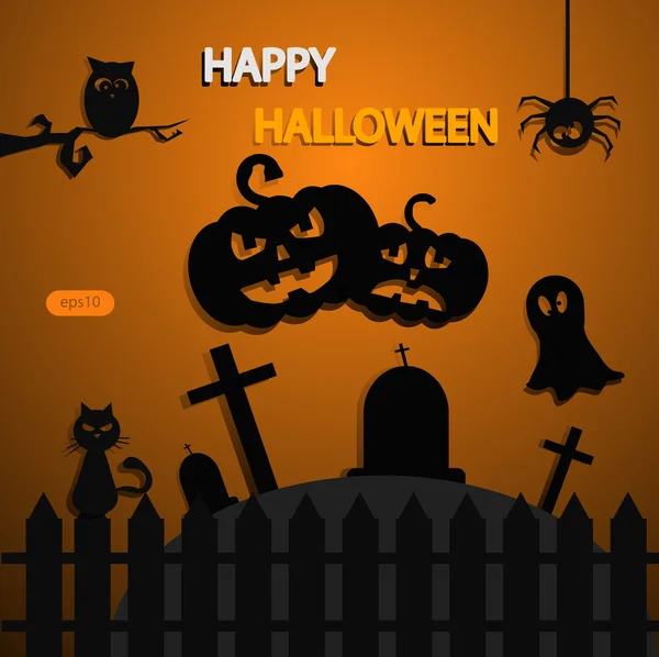 Halloween fond eps 10 orange — Image vectorielle