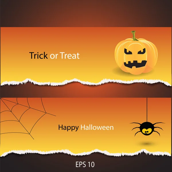 Website banner set  Halloween  eps 10 — Stock Vector