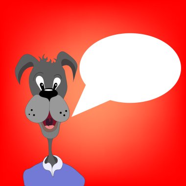 EPS 10 konuşuyor karikatür köpek