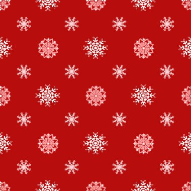 Soyut kırmızı kesintisiz kar tanesi desen eps 10