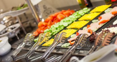 Açık büfe gıda fotoğraf kümesi