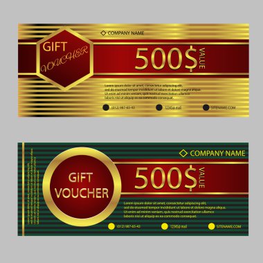 Hediye çeki şablon, fiş, hediye sertifikası, kupon şablonu