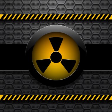 Radyasyon uyarı, vektör çizim eps 10