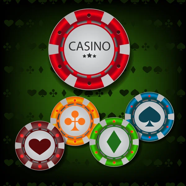 Casino chips vector eps 10 — Archivo Imágenes Vectoriales