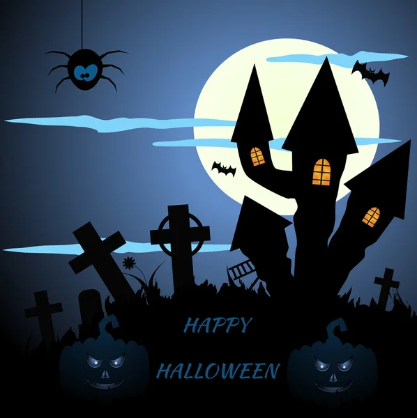 Resumen azul halloween fondo eps 10 — Archivo Imágenes Vectoriales