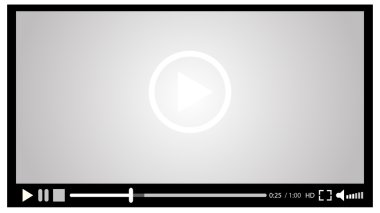 Video oynatıcı web, vektör çizim eps 10 için
