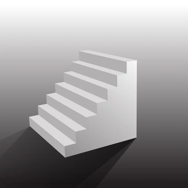 Escaleras aisladas sobre fondo blanco. Ilustración vectorial eps 10 — Vector de stock