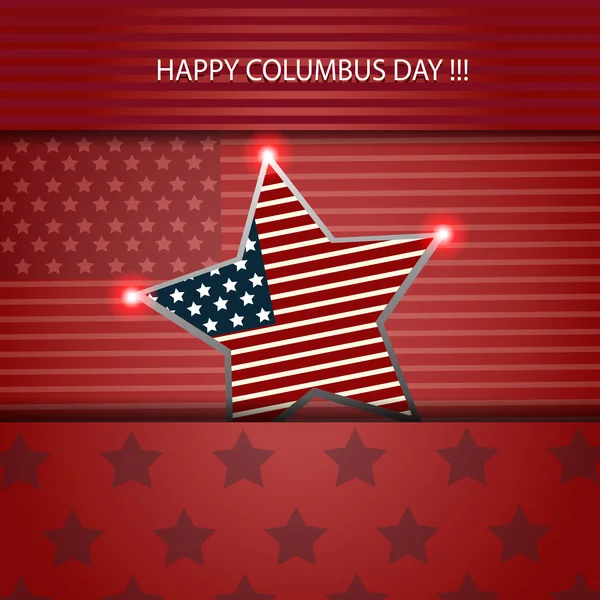 Joyeux Columbus jour illustration carte design eps 10 vecteur — Image vectorielle