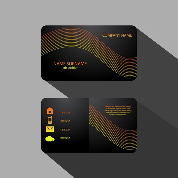 Línea de gradiente Conjunto de tarjetas de visita eps10 Vector Design — Archivo Imágenes Vectoriales