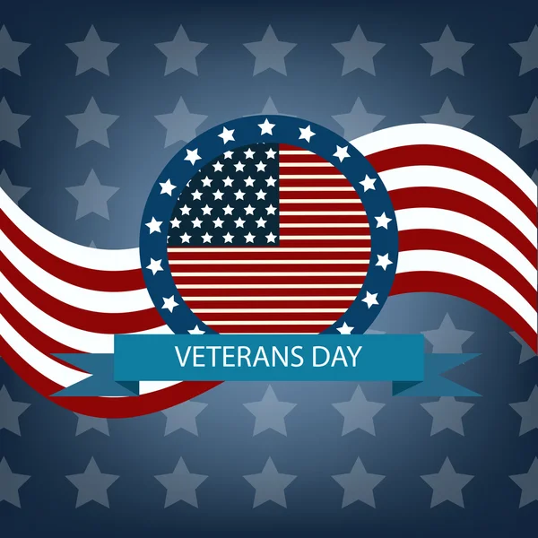 Veterans day badge eps10 vektor illustration — Stock vektor