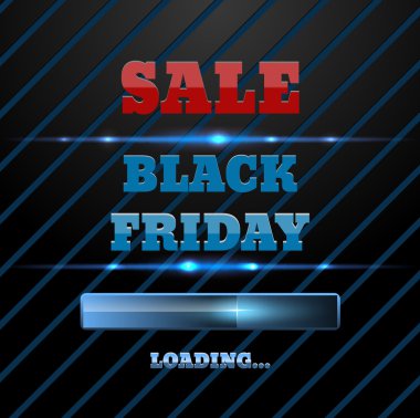 Siyah Cuma satış yükleme çubuğu arka plan. Ec için tasarım şablonu