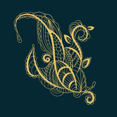 Vektör soyut çiçek öğeler çiçek vektör çizim desig