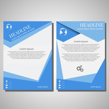 Vektör broşür ve ilan düzeni şablonu tasarım, A4, açık pag boyutu
