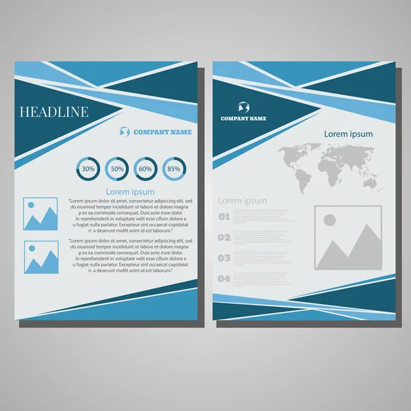 Brochure Flyer lay-out ontwerpsjabloon, afmetingen: A4, Front page en b — Stockvector