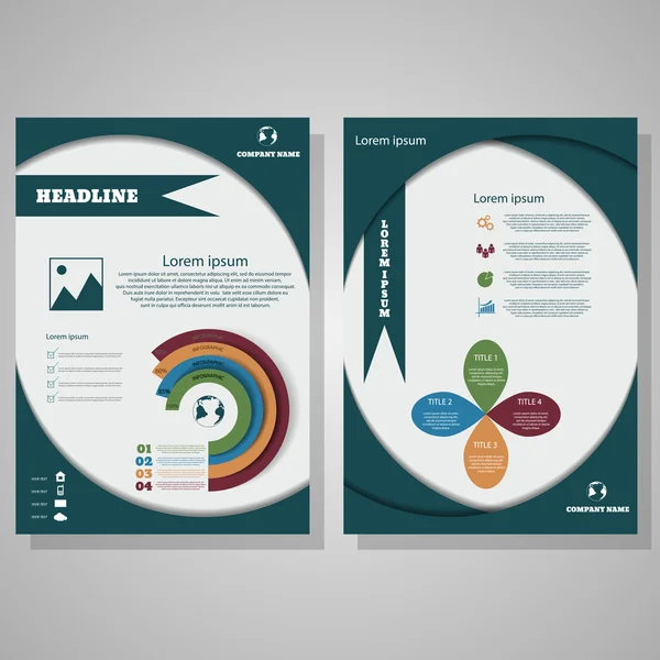 Folheto Projeto do folheto Modelo de layout, tamanho A4, primeira página e b —  Vetores de Stock