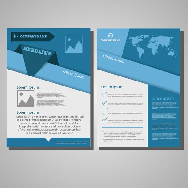 Folheto Projeto do folheto Modelo de layout, tamanho A4, primeira página e b —  Vetores de Stock