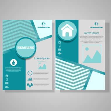 Broşür tasarım düzeni şablonu, boyutu A4, ön sayfa ve arka p