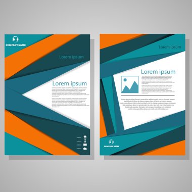 Vektör broşür ve ilan düzeni şablonu tasarım, A4, açık pag boyutu