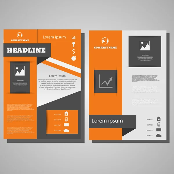 Folheto do vetor Design do folheto Layout template.infographic eps 10 — Vetor de Stock