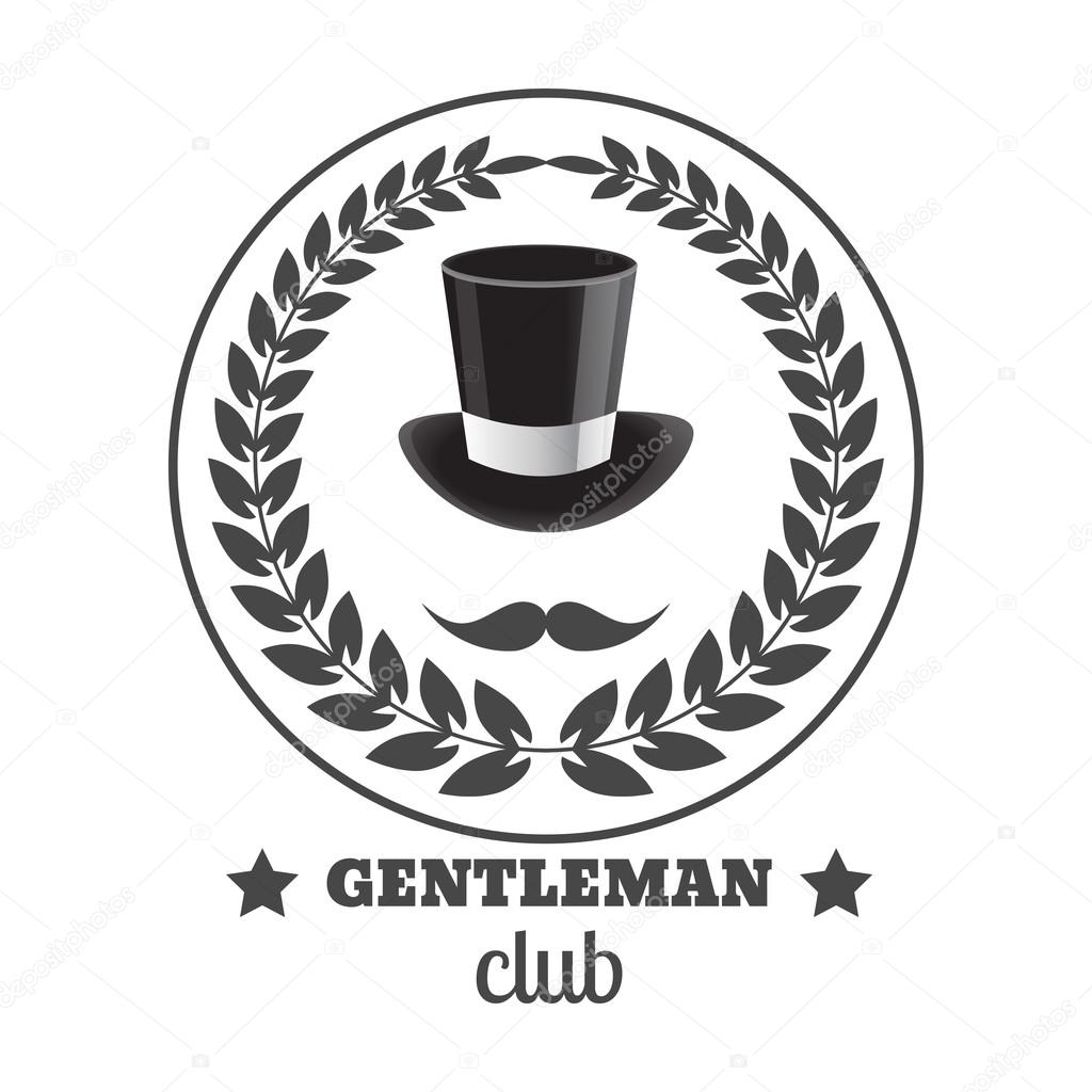 Men's club apparel vintage fashion design, logotype template, men's hat graphic, typographic art eps 10