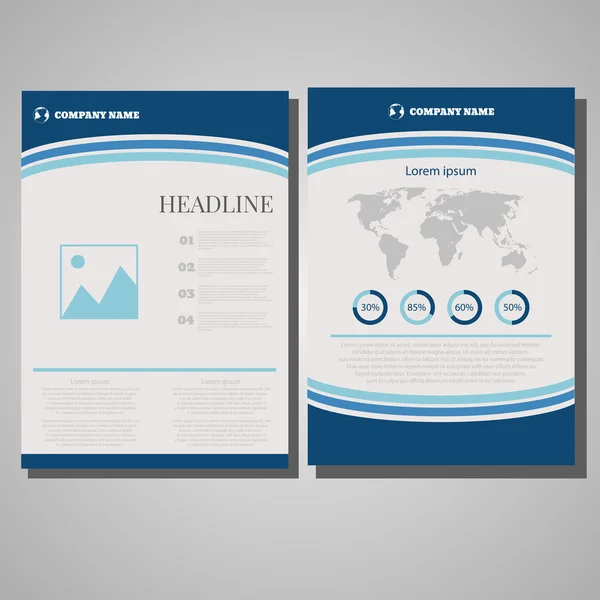 Modelo de layout de design de brochura, tamanho A4, primeira página e volta pa —  Vetores de Stock