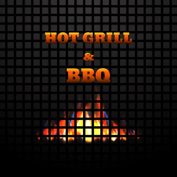 Bbq diseño de la rejilla de fuego eps10 vector ilustración . — Vector de stock