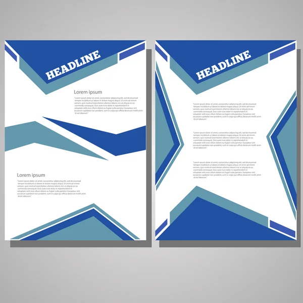 Vector blauw ontwerp flyer brochure sjabloon abstracte eps 10 — Stockvector