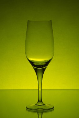 6 boş şarap cam stüdyo açık yeşil vurdu