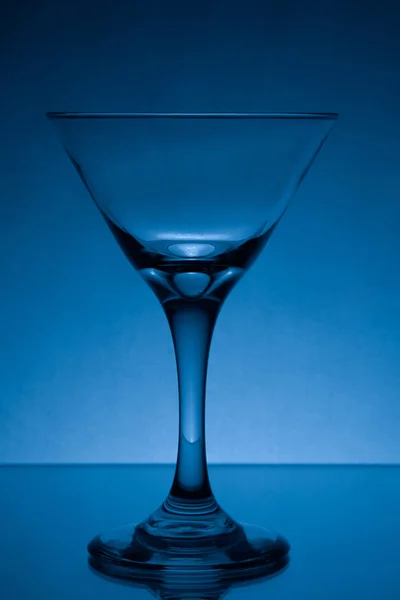 empty glass studio light blue shot 1