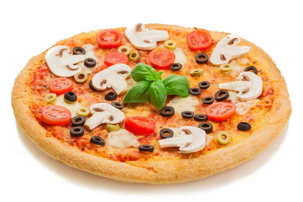Heerlijke pizza met champignons — Stockfoto