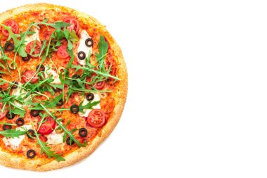 Rucola lezzetli pizza